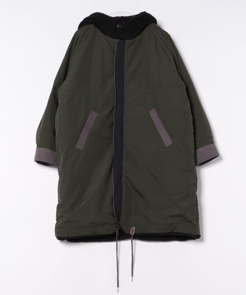 チチカカ（チチカカ）の「ボア×キルトリバーシブルコート（モッズコート・レディース・アイボリー/グレー/ブラック・FREE）」の7枚目の写真