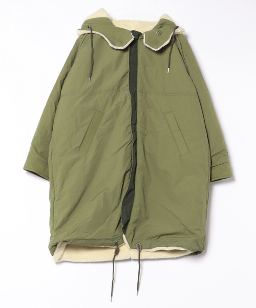 チチカカ（チチカカ）の「ボア×キルトリバーシブルコート（モッズコート・レディース・アイボリー/グレー/ブラック・FREE）」の5枚目の写真