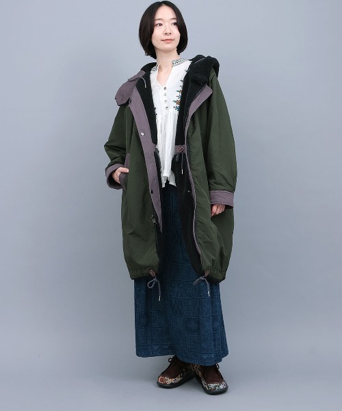 チチカカ（チチカカ）の「ボア×キルトリバーシブルコート（モッズコート・レディース・アイボリー/グレー/ブラック・FREE）」の20枚目の写真