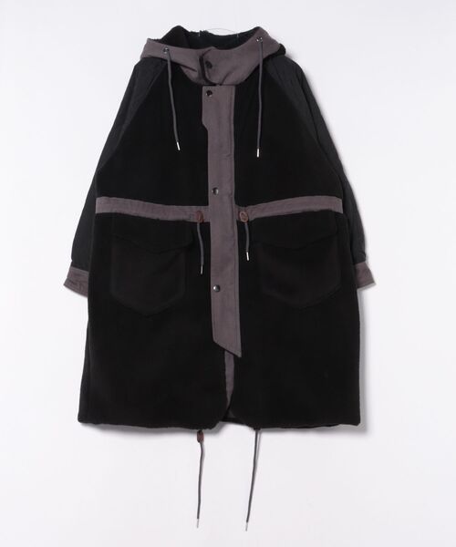 チチカカ（チチカカ）の「ボア×キルトリバーシブルコート（モッズコート・レディース・アイボリー/グレー/ブラック・FREE）」の8枚目の写真