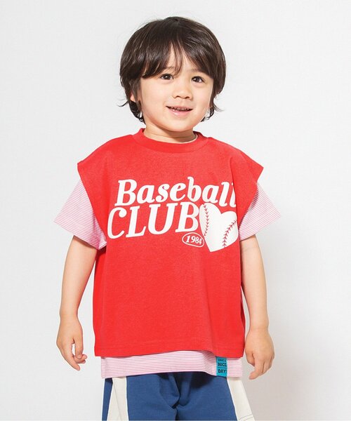 BREEZE(ブリーズ)の「【WEB限定/2Pセット】ボーダー半袖Tシャツ_ジュニア対応(Tシャツ/カットソー・キッズ・オフホワイト/ネイビー/レッド・110/100/90/80/140/130/120)」の3枚目の写真