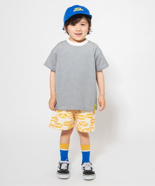 BREEZE(ブリーズ)の「【WEB限定/2Pセット】ボーダー半袖Tシャツ_ジュニア対応(Tシャツ/カットソー・キッズ・オフホワイト/ネイビー/レッド・110/100/90/80/140/130/120)」の9枚目の写真