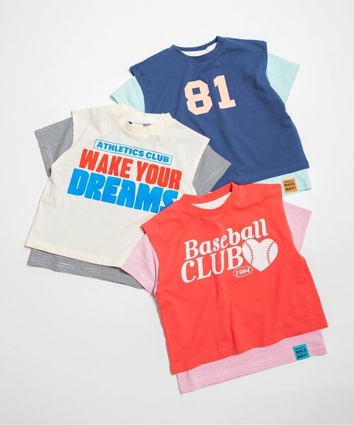 BREEZE(ブリーズ)の「【WEB限定/2Pセット】ボーダー半袖Tシャツ_ジュニア対応(Tシャツ/カットソー・キッズ・オフホワイト/ネイビー/レッド・110/100/90/80/140/130/120)」の17枚目の写真