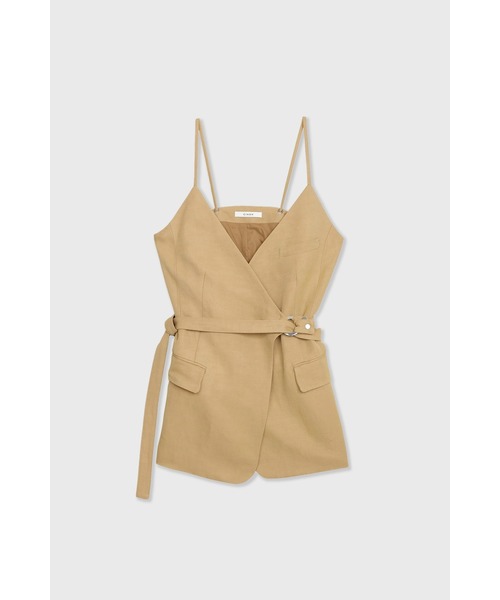 CINOH(チノ)の「LINEN GILET(ベスト・レディース・ベージュ/グレー・36/38)」の5枚目の写真