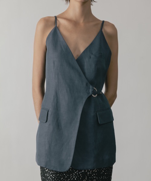 CINOH(チノ)の「LINEN GILET(ベスト・レディース・ベージュ/グレー・36/38)」の11枚目の写真