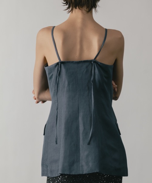 CINOH(チノ)の「LINEN GILET(ベスト・レディース・ベージュ/グレー・36/38)」の13枚目の写真