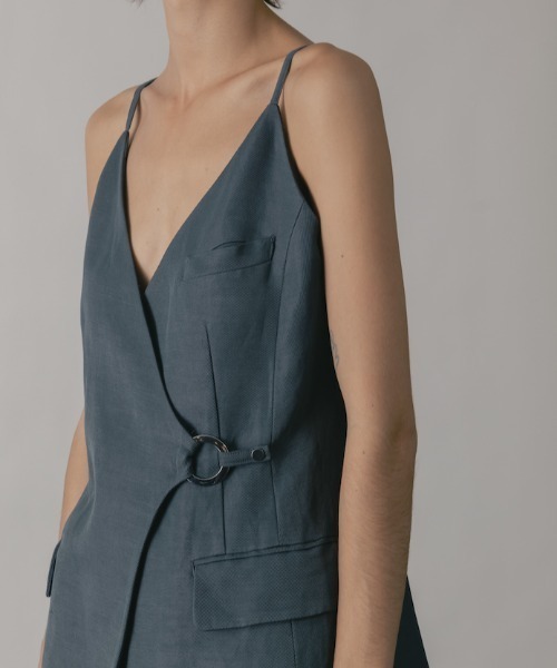 CINOH(チノ)の「LINEN GILET(ベスト・レディース・ベージュ/グレー・36/38)」の16枚目の写真