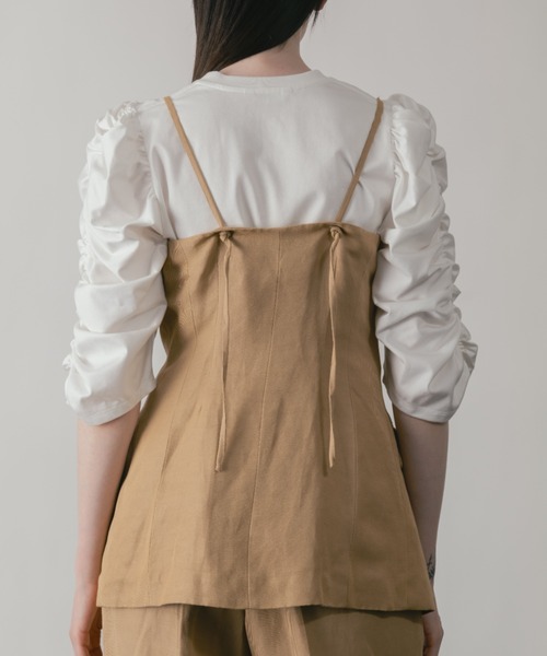 CINOH(チノ)の「LINEN GILET(ベスト・レディース・ベージュ/グレー・36/38)」の20枚目の写真