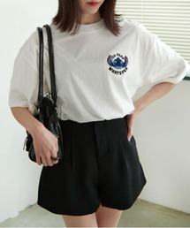 Disney（ディズニー）の「『DISNEY/ディズニー』STITCHミニサガラ刺繍半袖Tシャツ（Tシャツ/カットソー・メンズ）」