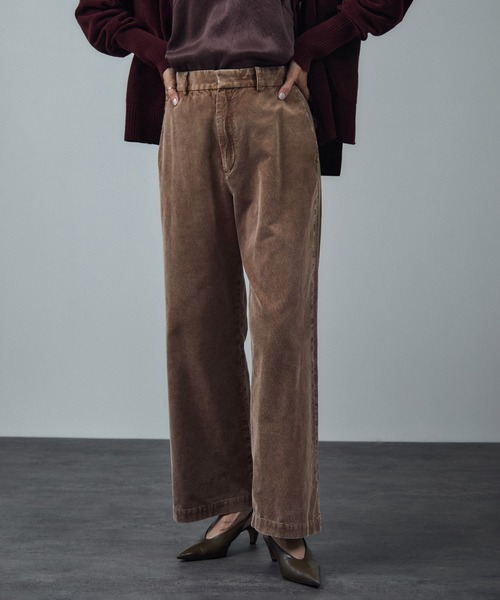 SALON adam et rope'(サロン アダム エ ロペ)の「フェードコーデュロイパンツ / セットアップ対応(その他パンツ・レディース・ピンク/ブラウン/チャコールグレー・M/S)」の2枚目の写真