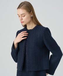 新品タグ付き◆ANAYI◆ビジューツイードニットジャケット 楽天市場】【SALE／50%OFF】ネオンツイードノーカラー