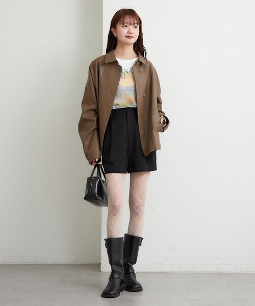 mystic（ミスティック）の「シンプルショートパンツ（その他パンツ・レディース・ブラック/アイボリー・2/1）」の20枚目の写真