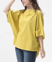 Tシャツ/カットソー（イエロー/黄色系・タートルネック