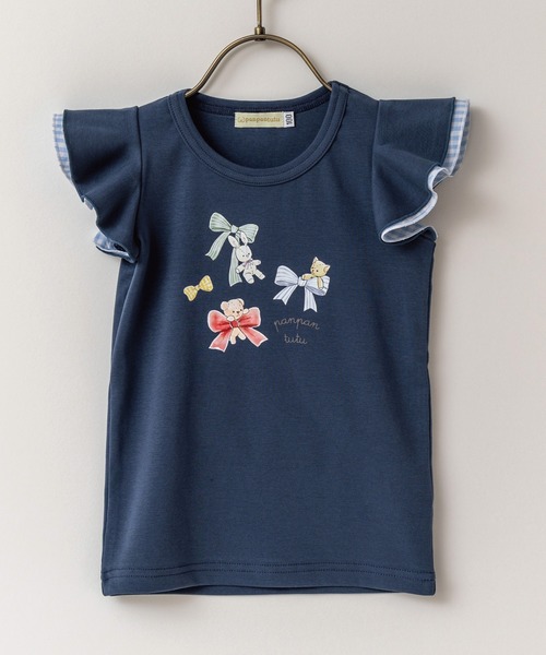 panpantutu(パンパンチュチュ)の「リボン&フレンズトップス(半袖)(Tシャツ/カットソー・キッズ・ライトブルー/ホワイト/ネイビー・100cm/90cm/110cm/120cm/130cm/80cm/140cm)」の18枚目の写真