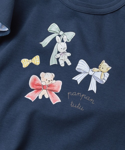 panpantutu(パンパンチュチュ)の「リボン&フレンズトップス(半袖)(Tシャツ/カットソー・キッズ・ライトブルー/ホワイト/ネイビー・100cm/90cm/110cm/120cm/130cm/80cm/140cm)」の17枚目の写真