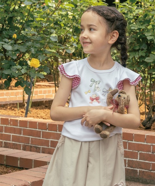 panpantutu(パンパンチュチュ)の「リボン&フレンズトップス(半袖)(Tシャツ/カットソー・キッズ・ライトブルー/ホワイト/ネイビー・100cm/90cm/110cm/120cm/130cm/80cm/140cm)」の7枚目の写真