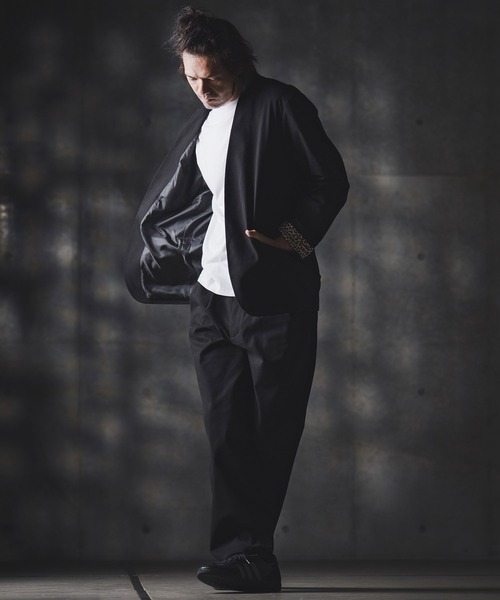 GLIMCLAP(グリムクラップ)の「mp13870-Wide-leg trousers-stretch chino cloth- チノパンツ(チノパンツ・メンズ・チャコール/ベージュ/ブラック・S/M/L)」の7枚目の写真