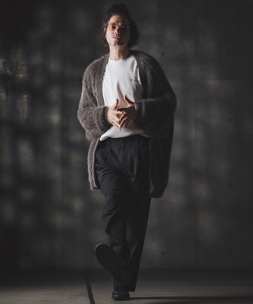 GLIMCLAP(グリムクラップ)の「mp13870-Wide-leg trousers-stretch chino cloth- チノパンツ(チノパンツ・メンズ・チャコール/ベージュ/ブラック・S/M/L)」の8枚目の写真