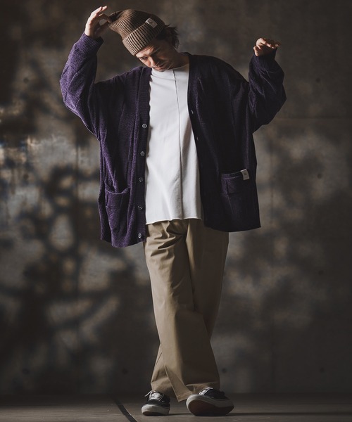 GLIMCLAP(グリムクラップ)の「mp13870-Wide-leg trousers-stretch chino cloth- チノパンツ(チノパンツ・メンズ・チャコール/ベージュ/ブラック・S/M/L)」の14枚目の写真