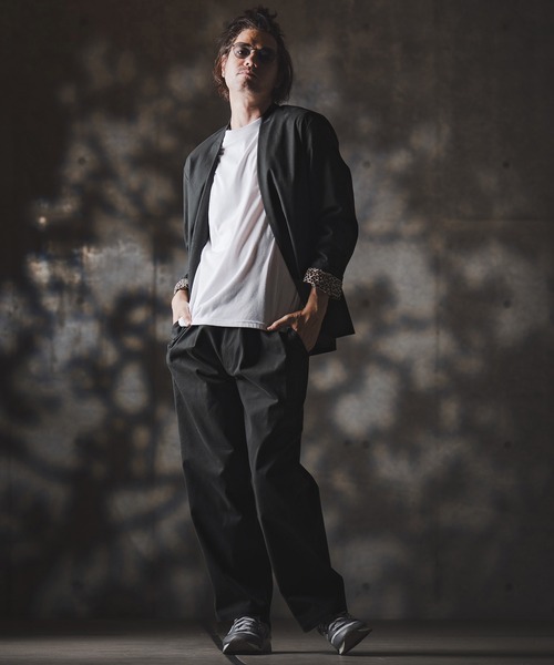 GLIMCLAP(グリムクラップ)の「mp13870-Wide-leg trousers-stretch chino cloth- チノパンツ(チノパンツ・メンズ・チャコール/ベージュ/ブラック・S/M/L)」の17枚目の写真
