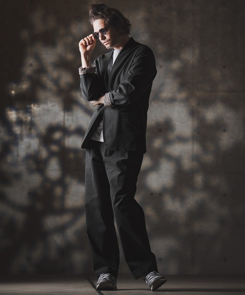 GLIMCLAP(グリムクラップ)の「mp13870-Wide-leg trousers-stretch chino cloth- チノパンツ(チノパンツ・メンズ・チャコール/ベージュ/ブラック・S/M/L)」の19枚目の写真