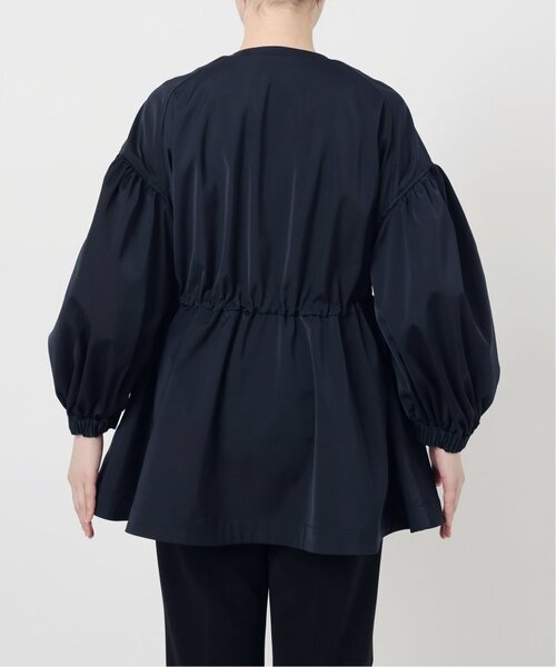 追加》ノーカラーギャザーZIPブルゾン（その他アウター）｜VERMEIL par