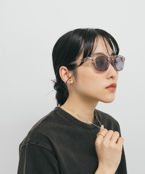 KBF（ケイビーエフ）の「ウェリントンフレームサングラス（メガネ・レディース・ブラウン/グレー系その他/ブラック・ONE）」の12枚目の写真