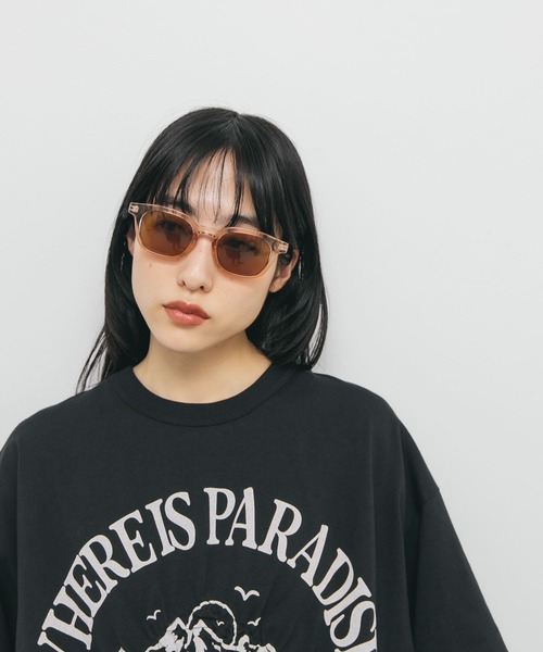 KBF（ケイビーエフ）の「ウェリントンフレームサングラス（メガネ・レディース・ブラウン/グレー系その他/ブラック・ONE）」の9枚目の写真