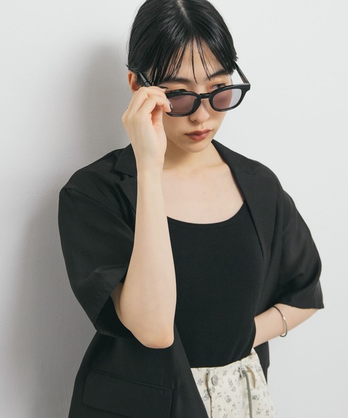 KBF（ケイビーエフ）の「ウェリントンフレームサングラス（メガネ・レディース・ブラウン/グレー系その他/ブラック・ONE）」の6枚目の写真