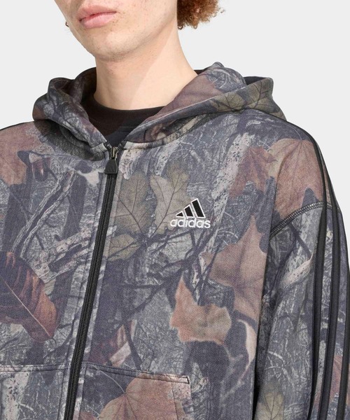 adidas(アディダス)の「カモ フード付き フルジップ / アディダスオリジナルス adidas Originals(パーカー・メンズ・ブラック・3XL/XX-LARGE/SMALL/MEDIUM/X-SMALL/X-LARGE/LARGE)」の3枚目の写真