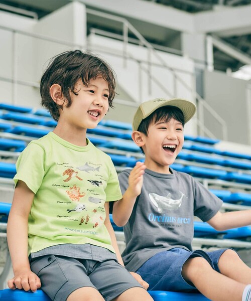 BeBe（ベベ）の「【 速乾 】【神戸須磨シーワールド×BeBe】不思議な青い世界 海の生きもの半袖Tシャツ(80~140cm)（Tシャツ/カットソー・キッズ・ブルー/グリーン・130cm/120cm/110cm/140cm）」の8枚目の写真