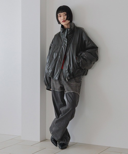 レザーモンスターショートコート 580468（ブルゾン）｜LOWRYS FARM