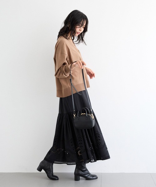 BARNYARDSTORM（バンヤードストーム）の「BARNYARDSTORM / コットンリネンカーデ / ハンドウォッシャブル（カーディガン/ボレロ・レディース・モカ/ブラック・FREE）」の22枚目の写真