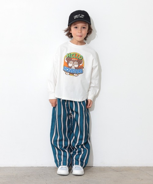 Ocean&Ground（オーシャン&グラウンド）の「HELLO MONSTERSﾌﾟﾘﾝﾄTｼｬﾂ（Tシャツ/カットソー・キッズ・ホワイト/ブラック/クリーム・80/90/100/110/120/130/140）」の16枚目の写真
