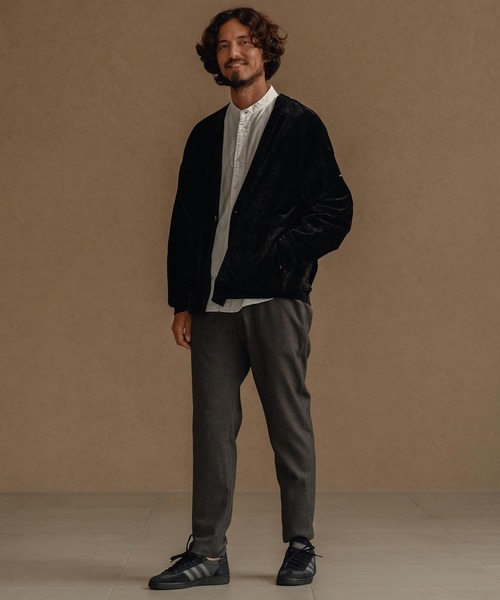 CALL&RESPONSE（コールアンドレスポンス）の「mcg3671-タックカーデ-ビンテージベロア カーディガン（カーディガン/ボレロ・メンズ・グレー/ブラック・2/4）」の14枚目の写真