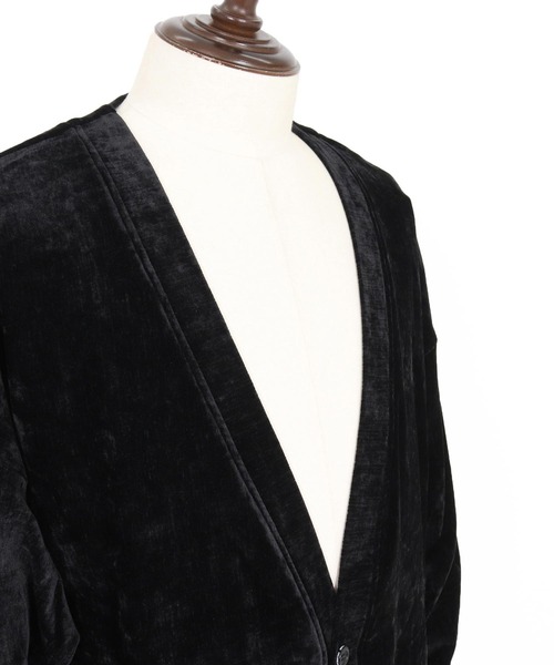 CALL&RESPONSE（コールアンドレスポンス）の「mcg3671-タックカーデ-ビンテージベロア カーディガン（カーディガン/ボレロ・メンズ・グレー/ブラック・2/4）」の19枚目の写真