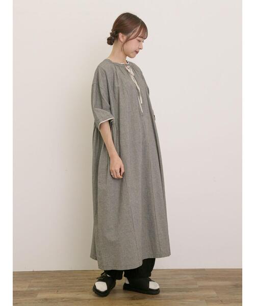 ワンピース mmm レースインナー付きモノクロフォトptカットソーワンピース Eimee