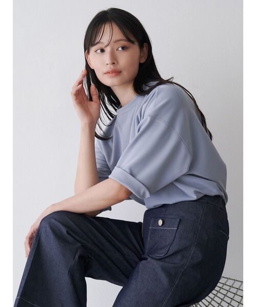 TONAL(トーナル)の「Vガゼットブラウス(シャツ/ブラウス・レディース・オフホワイト/ネイビー/ブラウン/ライトブルー・MEDIUM)」の20枚目の写真
