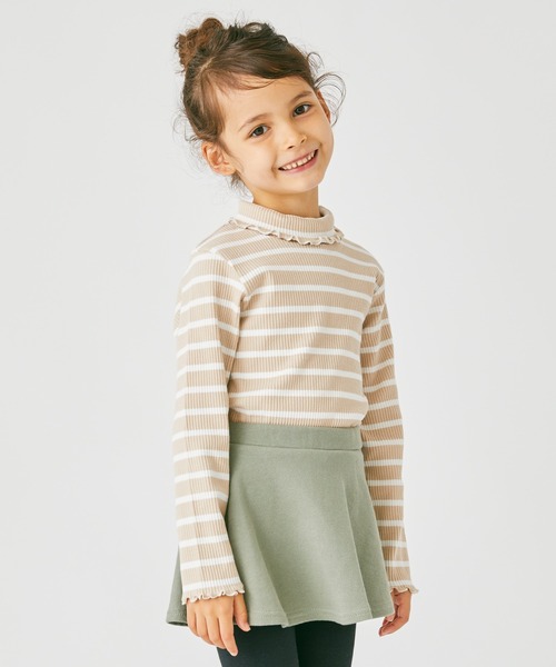 ever closet（エバークローゼット）の「タートルネック  リブトップス（Tシャツ/カットソー・キッズ・グレー系その他/ブラック/ピンク系その他/ブルー系その他4/ブラック系その他/ホワイト系その他/ベージュ系その他/ブラウン/ホワイト/ベージュ/ピンク/ワインレッド/グリーン系その他/ラベンダー/ミント・80ｃｍ/90cm/100cm/110cm/120cm/130cm/140cm/150cm/160cm）」の8枚目の写真