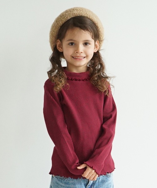 ever closet（エバークローゼット）の「タートルネック  リブトップス（Tシャツ/カットソー・キッズ・グレー系その他/ブラック/ピンク系その他/ブルー系その他4/ブラック系その他/ホワイト系その他/ベージュ系その他/ブラウン/ホワイト/ベージュ/ピンク/ワインレッド/グリーン系その他/ラベンダー/ミント・80ｃｍ/90cm/100cm/110cm/120cm/130cm/140cm/150cm/160cm）」の15枚目の写真