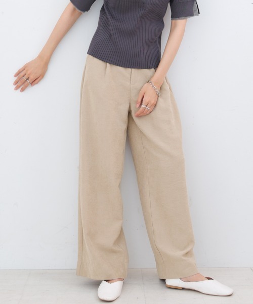 Bab(バブ)の「【S・Mサイズ展開】ピーチ起毛ストレートパンツ(その他パンツ・レディース・ベージュ/モカ/ブラック・S/M)」の4枚目の写真