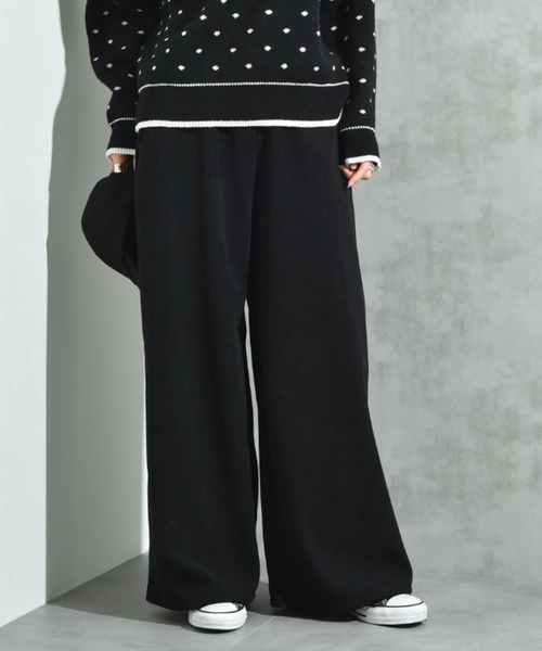 INTERPLANET（インタープラネット）の「コーデュロイ裏フリースボンディグパンツ（その他パンツ・レディース・チャコールグレー/ブラウン/アイボリー・FREE）」の2枚目の写真