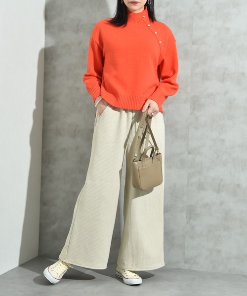 INTERPLANET（インタープラネット）の「コーデュロイ裏フリースボンディグパンツ（その他パンツ・レディース・チャコールグレー/ブラウン/アイボリー・FREE）」の7枚目の写真