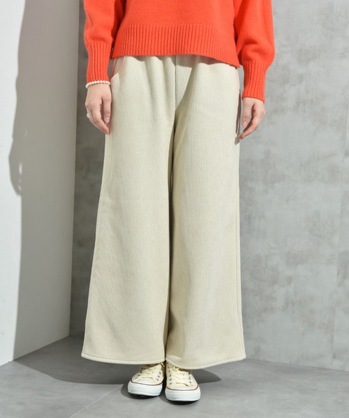 INTERPLANET（インタープラネット）の「コーデュロイ裏フリースボンディグパンツ（その他パンツ・レディース・チャコールグレー/ブラウン/アイボリー・FREE）」の9枚目の写真