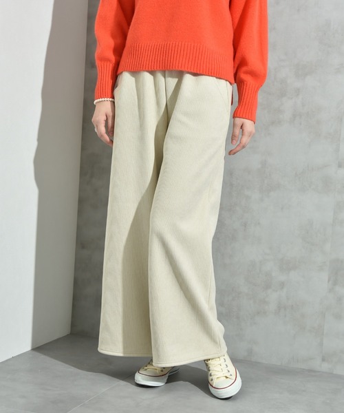 INTERPLANET（インタープラネット）の「コーデュロイ裏フリースボンディグパンツ（その他パンツ・レディース・チャコールグレー/ブラウン/アイボリー・FREE）」の10枚目の写真