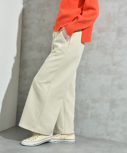 INTERPLANET（インタープラネット）の「コーデュロイ裏フリースボンディグパンツ（その他パンツ・レディース・チャコールグレー/ブラウン/アイボリー・FREE）」の13枚目の写真