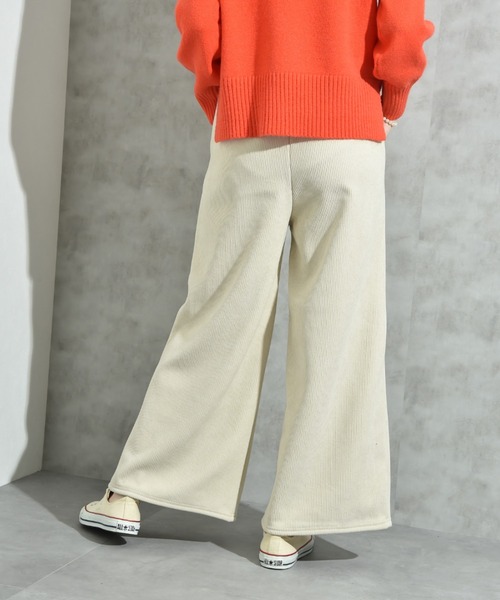 INTERPLANET（インタープラネット）の「コーデュロイ裏フリースボンディグパンツ（その他パンツ・レディース・チャコールグレー/ブラウン/アイボリー・FREE）」の12枚目の写真