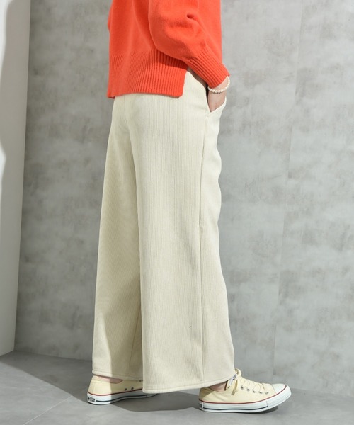 INTERPLANET（インタープラネット）の「コーデュロイ裏フリースボンディグパンツ（その他パンツ・レディース・チャコールグレー/ブラウン/アイボリー・FREE）」の11枚目の写真