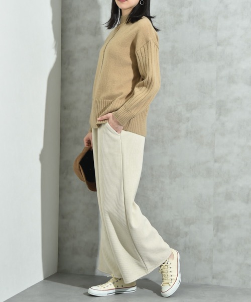 INTERPLANET（インタープラネット）の「コーデュロイ裏フリースボンディグパンツ（その他パンツ・レディース・チャコールグレー/ブラウン/アイボリー・FREE）」の17枚目の写真