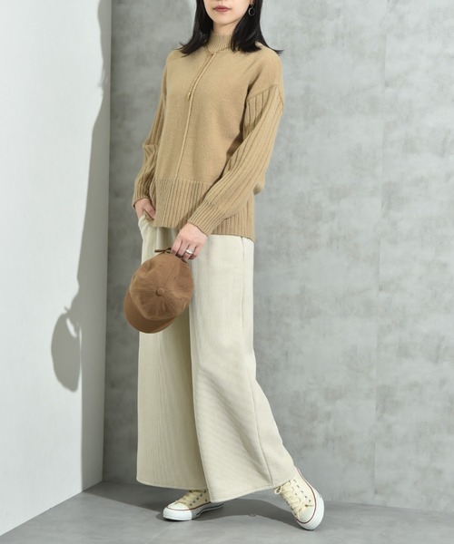 INTERPLANET（インタープラネット）の「コーデュロイ裏フリースボンディグパンツ（その他パンツ・レディース・チャコールグレー/ブラウン/アイボリー・FREE）」の19枚目の写真